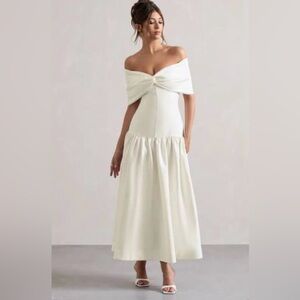 Elegant Off-Shoulder White Dress